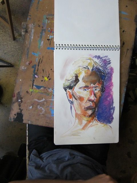 Croquis portrait - Pastels