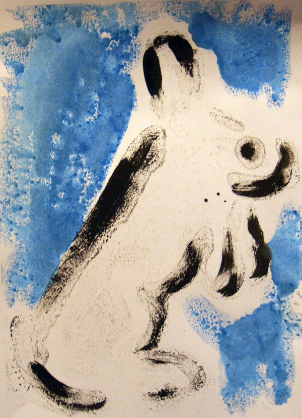 Lapin à l'encre