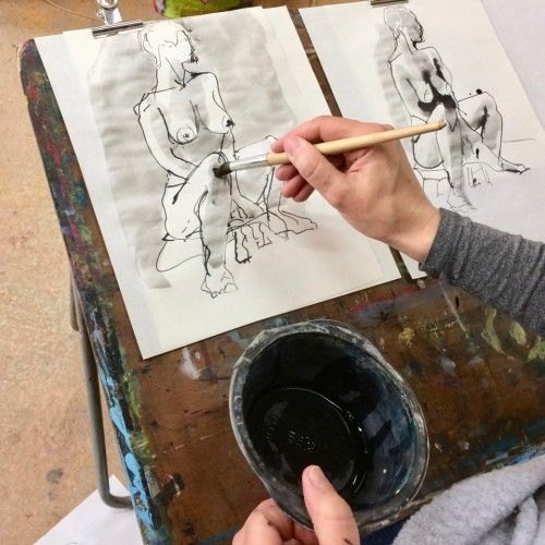 Stages de dessin-peinture d'après modèle vivant